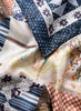 JANE CARR The Prairie Square in Storm, navy and neutral multicolour printed silk twill scarf – detailJANE CARR The Prairie Square in Storm, navy and neutral multicolour printed silk twill scarf – detail