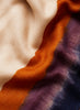 JANE CARR The Cirrus Wrap in Kingfisher, blush multicolour painted pure cashmere scarf – detail