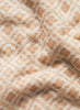 JANE CARR The Tile Square in Sand, neutral checked cashmere scarf with metallic lurex – detail