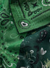 JANE CARR The Ranch Neckerchief in Wimbledon, green printed cotton and silk-blend scarf – detail