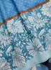 JANE CARR The Puzzle Pareo in Mid Blue, blue multicolour printed cotton and silk-blend pareo – detail
