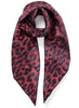 JANE CARR The Cub Foulard in Berry, red and black printed silk twill scarf – tied
