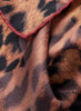 JANE CARR The Cub Foulard in Ginger, taupe and red printed silk twill scarf – detail