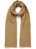 JANE CARR The Hudson Scarf in Sepia, camel textured pure cashmere scarf - tied