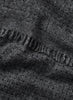 JANE CARR The Meribel Scarf in Granite, dark grey grid woven cashmere scarf  – detail