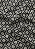 JANE CARR The Tile Square in Monochrome, black and ivory checked cashmere scarf – detail