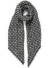 JANE CARR The Tile Square in Monochrome, black and ivory checked cashmere scarf – tied