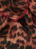 JANE CARR The Cub Neckerchief in Ginger, taupe and red printed printed modal and cashmere scarf – detail