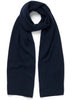 JANE CARR The Chelsea Scarf in Navy, navy knitted pure cashmere scarf - tied