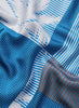 The Paradise Square, blue printed silk twill scarf – detail
