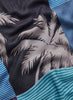 The Paradise Square, dark blue printed modal cashmere-blend scarf – detail