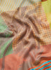 The Paradise Square, yellow, orange and green printed modal cashmere-blend scarf – detail