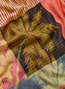The Paradise Square, orange, pink and blue printed modal cashmere-blend scarf – detail