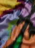 The Ikat Wrap, purple multicolour printed modal and cashmere wrap – detail