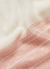 The Tango Scarf, white pure cashmere scarf with metallic stripes – detail