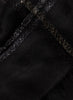 The Lattice Square, black cashmere scarf with metallic check – detail