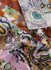 The Anagram Petit Foulard, pastel and tan multicolour silk twill scarf – detail 1