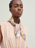 The Anagram Petit Foulard, pastel and tan multicolour silk twill scarf – model 2
