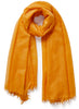The Featherweight, orange woven cashmere scarf – tied