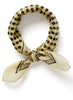The Frutti Neckerchief, yellow printed cotton silk-blend scarf - tied