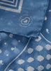 The Frutti Neckerchief, blue printed cotton silk-blend scarf - detail