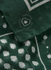 The Frutti Neckerchief, green printed cotton silk-blend scarf - detail
