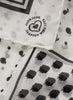 The Frutti Neckerchief, white printed cotton silk-blend scarf - detail