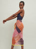The Paradise Pareo, bright multicolour printed cotton and silk-blend pareo - model 2