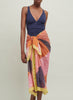 The Paradise Pareo, bright multicolour printed cotton and silk-blend pareo - model 1