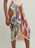 The Ikat Pareo, neutral multicolour printed cotton and silk-blend pareo – model 2
