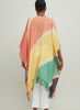 THE STRIPE KAFTAN - Multicolour fringed cashmere and linen kaftan