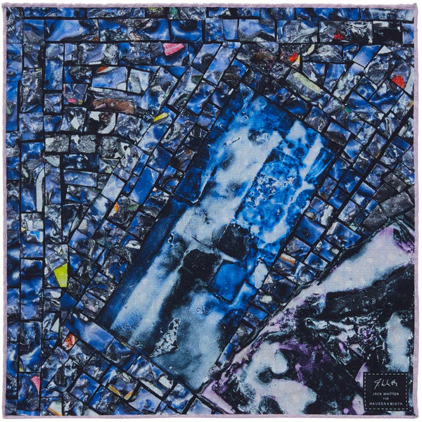 JANE CARR X JACK WHITTEN FOR HAUSER & WIRTH SPATIAL DIALOGUE POCKET SQUARE - Printed silk pocket square