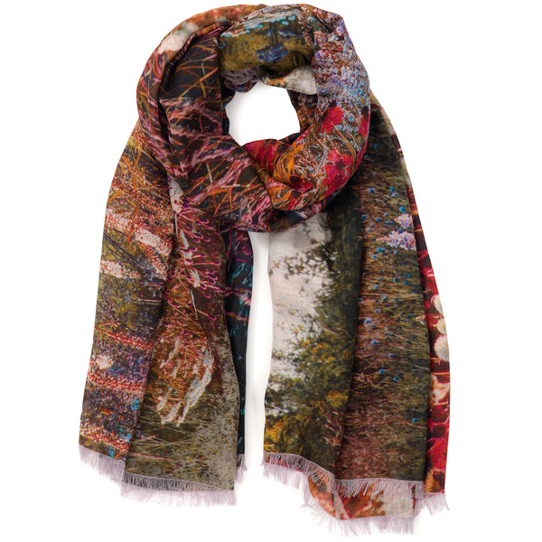 JANE CARR X Piet Oudolf and Hauser & Wirth Wrap - 'Meadow' printed modal cashmere wrap